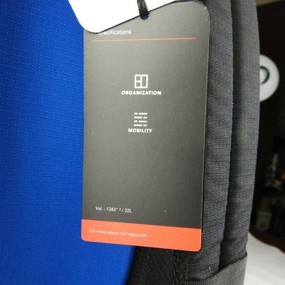 COPY - OGIO Shadow Core Flux 220 Backpack Blue 22L - Picture 6 of 8